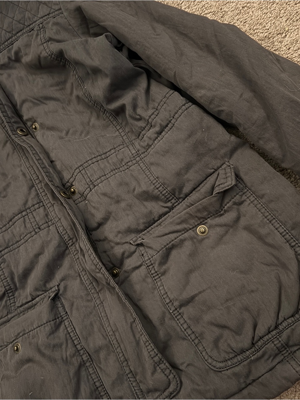 Mossimo Supply Co. Hooded Utility Jacket Winter Charcoal - Picture 16 of 16